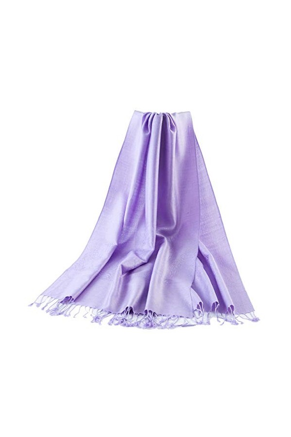 Signare Pashmina Châles et écharpes pour femmes, lilas, M