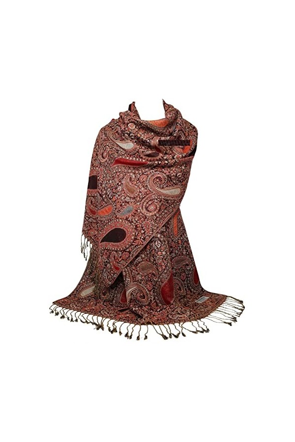 GFM® Écharpe style pashmina à motif cachemire mosaïque POLMSC , Polmsc-19, L