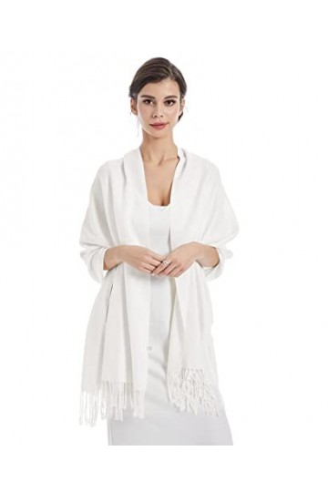 DiaryLook Écharpe pashmina pour femme - Couleur unie, bordeaux, taille unique