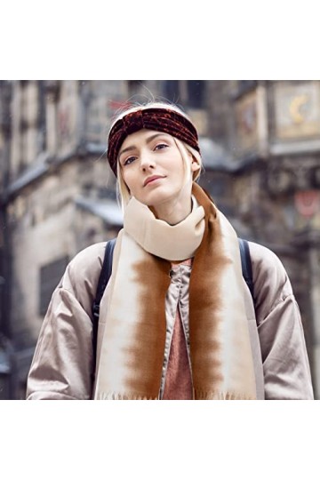 MoonSing Écharpe pour Femmes, Pashmina Châle Wrap, Cachemire Imitation Hiver Etoles Chaud Glands Foulard Douces Cadeau pour A