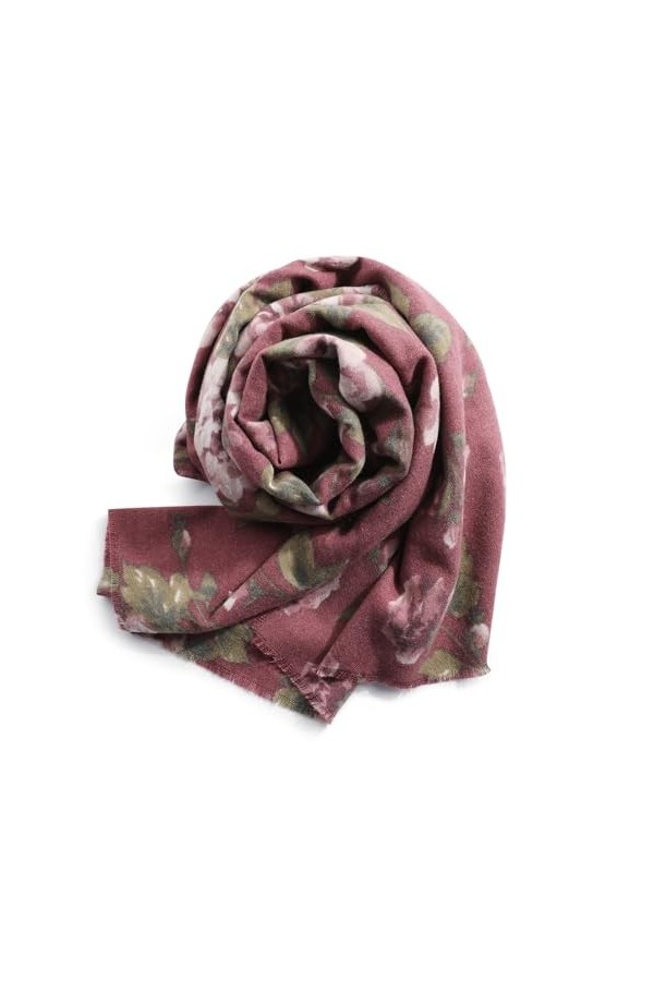 Superora Écharpe Chaude Souple pour Femme Écharpe douce pour Femme Étoles pour Femme Elégant Châle Motif Imprimé Floraux Auto