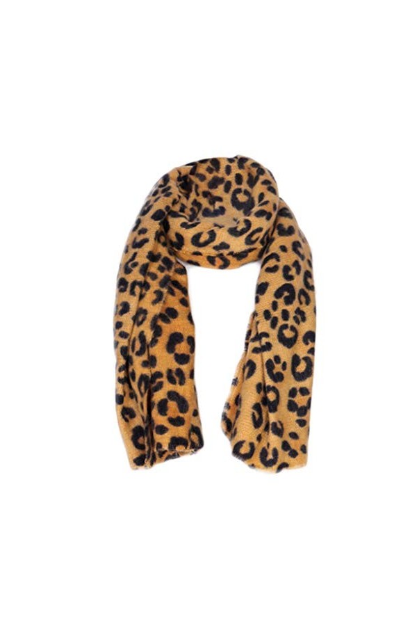 Morain Écharpe dhiver pour femme Pashmina écharpe Imprimé léopard, jaune, 45in*36in