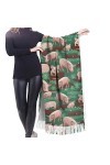 Pink Pigs Écharpe longue pour femme Motif pashmina dhiver et dautomne, Comme indiqué sur la photo, taille unique