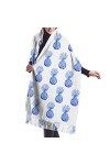 Blue Pineapple Écharpe longue pour femme Hiver Automne Pashmina Châle, Comme indiqué sur la photo, taille unique