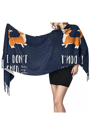 Jolie écharpe dhiver Corgi pour femme - Toucher cachemire - Pashmina - Doux et chaud - Longue écharpe pour femme, Comme indi