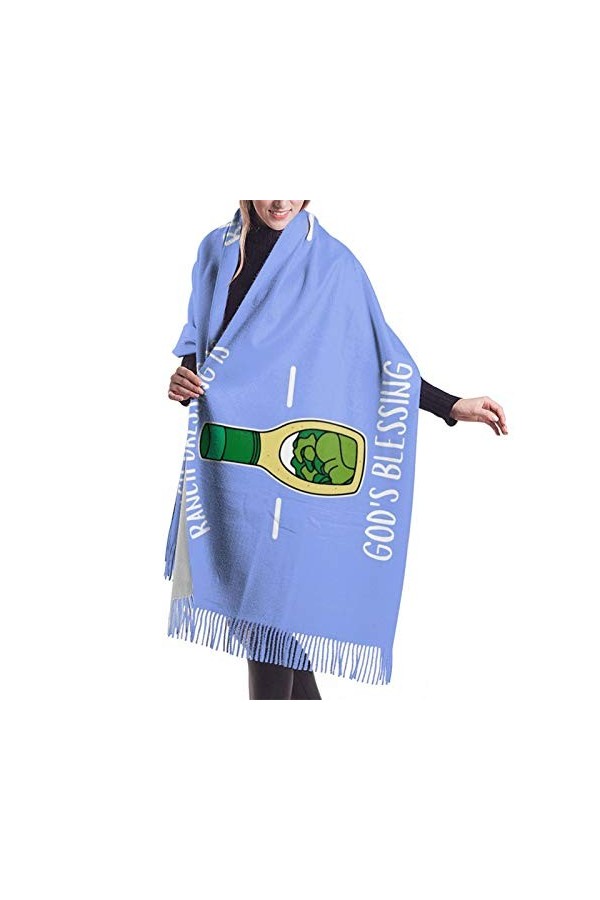 Ranch Écharpe dhiver tendance pour femme - Toucher cachemire - Pashmina - Doux et chaud - Longue écharpe pour femme, Comme i