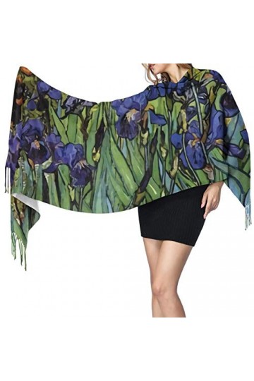 Irises Écharpe dhiver tendance pour femme - Toucher cachemire - Pashmina - Couverture douce et chaude - Longue écharpe pour 