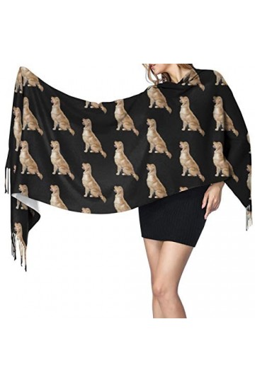 Golden Retriever Écharpe dhiver tendance pour femme - Toucher cachemire - Pashmina - Couverture douce et chaude - Longue éch