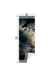 Night Crow Châle pashmina pour femme avec bords frangés, couleur, taille unique