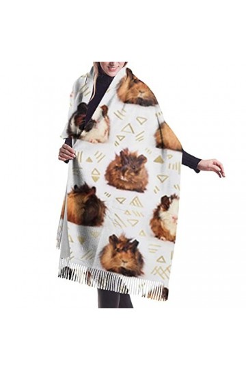 QQIAEJIA Grand châle pashmina pour femme avec bords frangés au toucher cachemire, couleur, taille unique