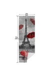 QQIAEJIA Tour Eiffel avec parapluie rouge pour femme - Grand châle pashmina doux au toucher cachemire - Écharpe dhiver avec 
