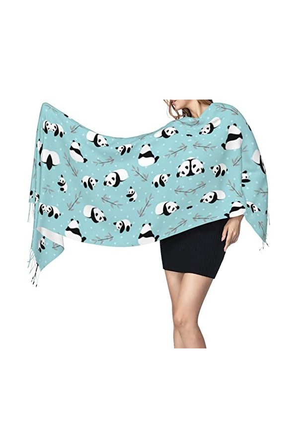 QQIAEJIA Pashmina Châle de yoga méditation pour femme avec bords frangés, Paysage, taille unique