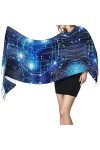 QQIAEJIA Châle Pashmina avec intelligence artificielle pour femme - Toucher cachemire doux - Écharpe dhiver avec bords frang