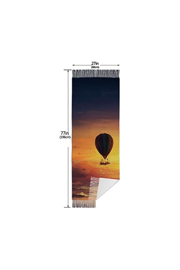 QQIAEJIA Grand châle pashmina en cachemire doux avec bords frangés pour femme, couleur, taille unique