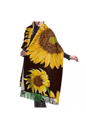 QQIAEJIA Magnifique châle pashmina en cachemire doux avec bords frangés pour femme, couleur, taille unique