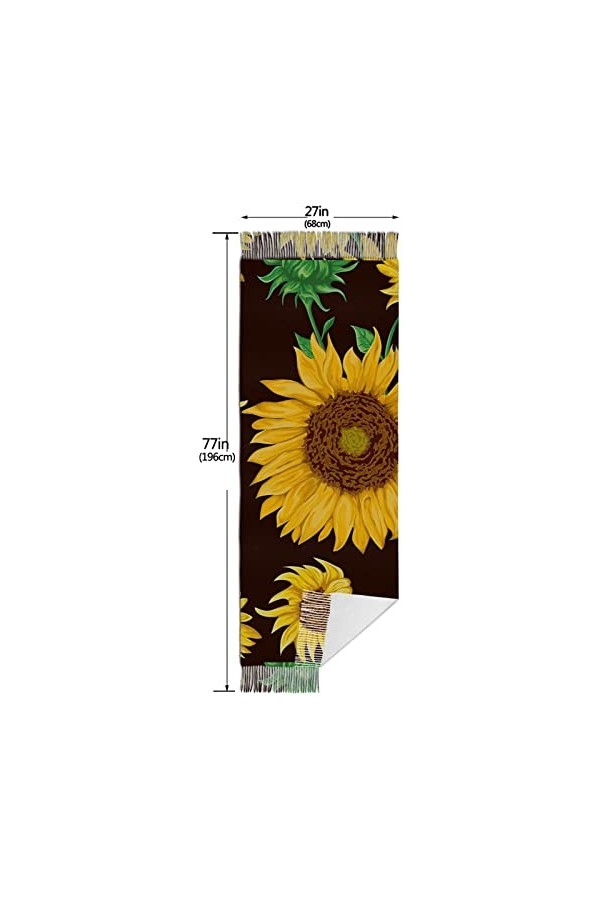 QQIAEJIA Magnifique châle pashmina en cachemire doux avec bords frangés pour femme, couleur, taille unique