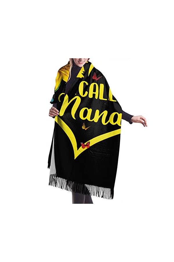 QQIAEJIA Blessed To Be Called Grand châle pashmina doux au toucher cachemire pour femme avec bords frangés, couleur, taille u