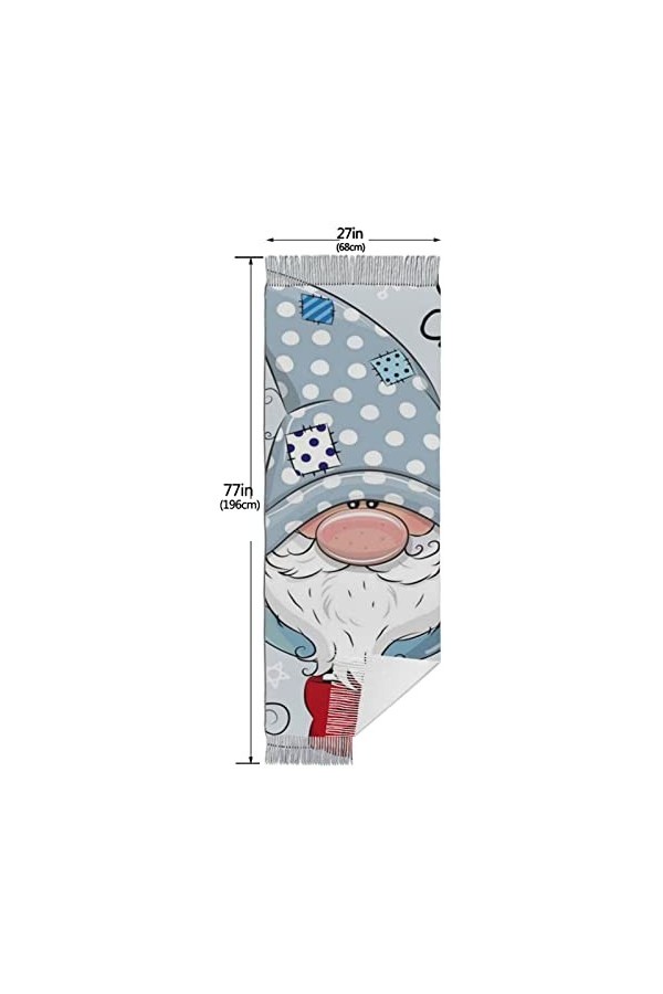 QQIAEJIA Grand châle pashmina en cachemire doux avec bords frangés pour femme, Comme indiqué sur la photo, taille unique