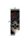 QQIAEJIA Grand châle pashmina en cachemire doux avec bords frangés pour femme Motif fleurs et sucre, couleur, taille unique