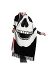 QQIAEJIA Grand châle pashmina en cachemire doux avec bords frangés pour femme Motif tête de mort de pirate, couleur, taille u