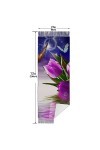 QQIAEJIA Purple Tulip - Grand châle pashmina doux au toucher cachemire pour femme - Écharpe dhiver avec bords à franges, Com