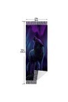 QQIAEJIA Wolves Howl In The Northern Lights Grand châle pashmina doux au toucher cachemire pour femme avec bords à franges, C