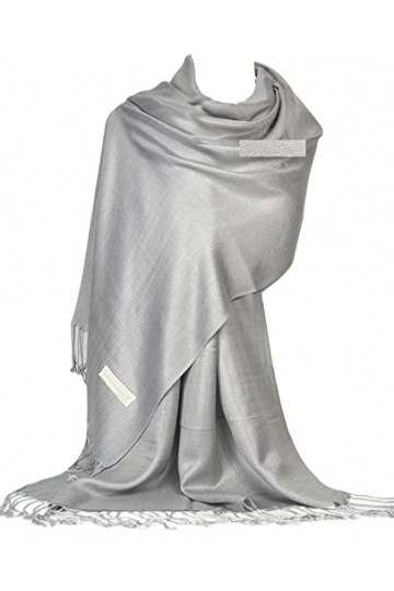 GFM® Écharpe style pashmina - Toutes saisons - Tissage sergé doux - B9, B9-osfd-white, L