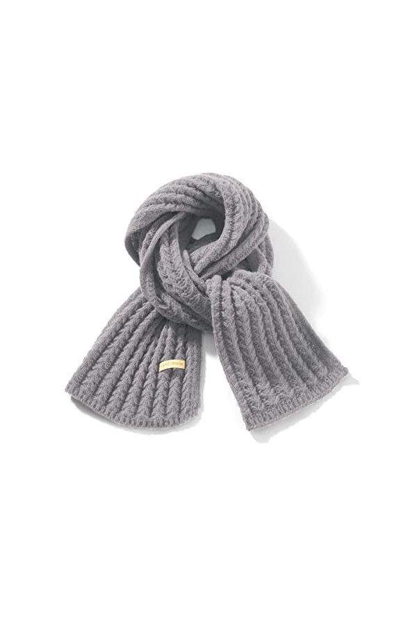 ORANZT Écharpe en Tricot Tricoté Chauds Épaisses Élégant Couleur Solide Pashmina Écharpe - Rose clair