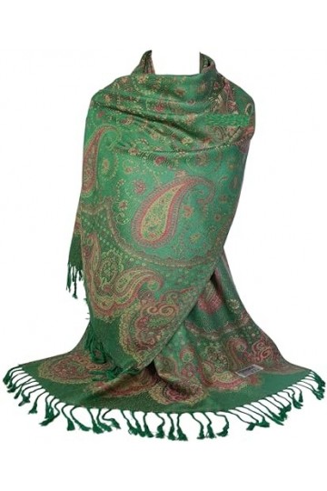 GFM® MSC-B Écharpe style pashmina à motif floral cachemire mosaïque, Msc3-c06