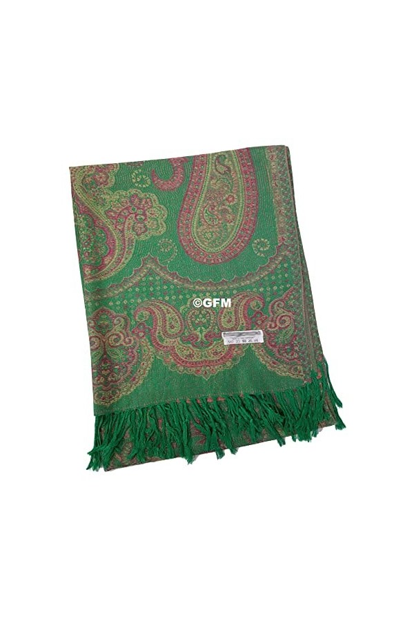 GFM® MSC-B Écharpe style pashmina à motif floral cachemire mosaïque, Msc3-c06