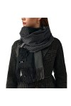 ECOMBOS Écharpe tartan pour femme – Longue couverture à carreaux chauds en laine pashmina pour femme, Graya., taille unique