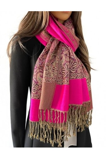 The Accessory Co. Écharpe pashmina pour femme – Grande écharpe longue cachemire floral arc-en-ciel pour femme, écharpe de cou