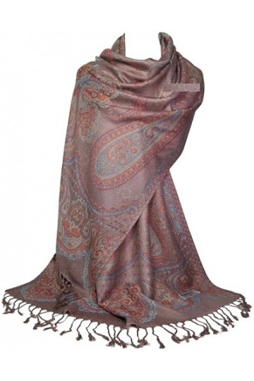 GFM® MSC-B Écharpe style pashmina à motif floral cachemire mosaïque, Msc3-c12