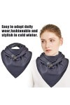 Yuson Girl Mode Homme Femme Écharpe Triangle en Coton avec Bouton Rétro Imprimé Impression Motif Couleur Unie Enveloppement D