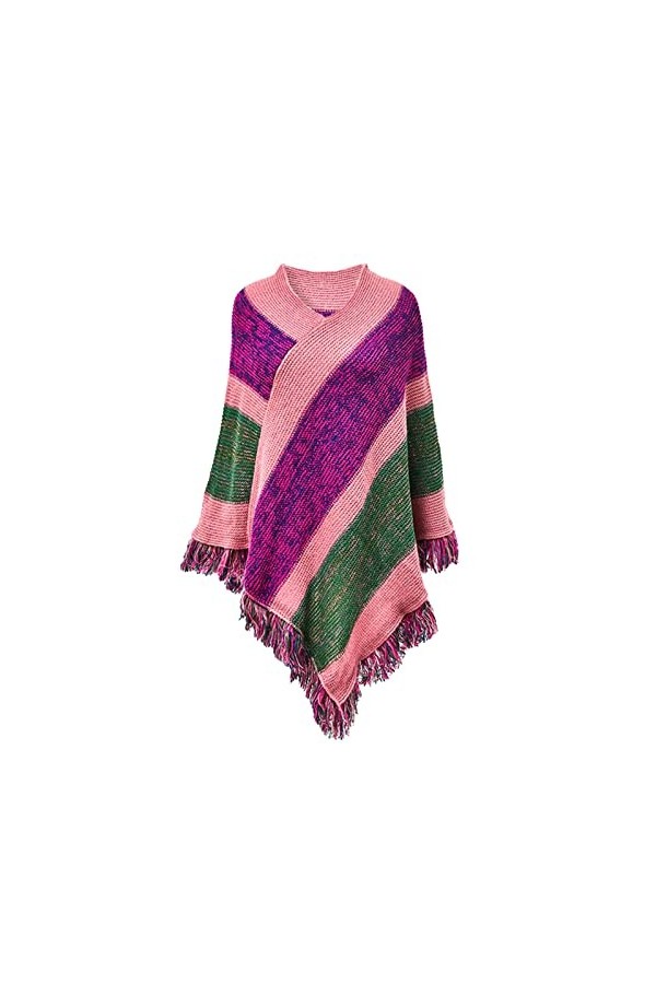 Écharpe en cachemire pour femme - Noir avec pompons - Écharpe tricotée - Franges - Pashminas - Pull - Cadeau pour femme - Pul