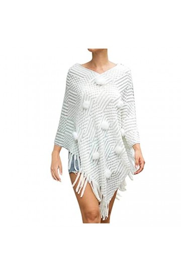 Cape châle en pashmina doux pour femme - Étole - Pull - Toucher cachemire - Châles et écharpes pour femmes, 5 Rouge, M