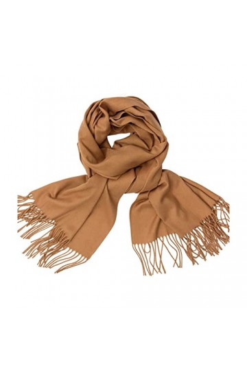 Musihy Chale Femme Pashmina, Écharpe Femme Chameau Frange Solide 200X70cm Idée Cadeau Rigolo