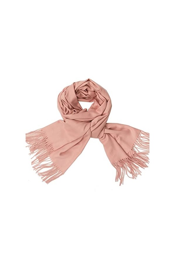 Musihy Chale Femme Pashmina, Écharpe Femme Chameau Frange Solide 200X70cm Idée Cadeau Rigolo