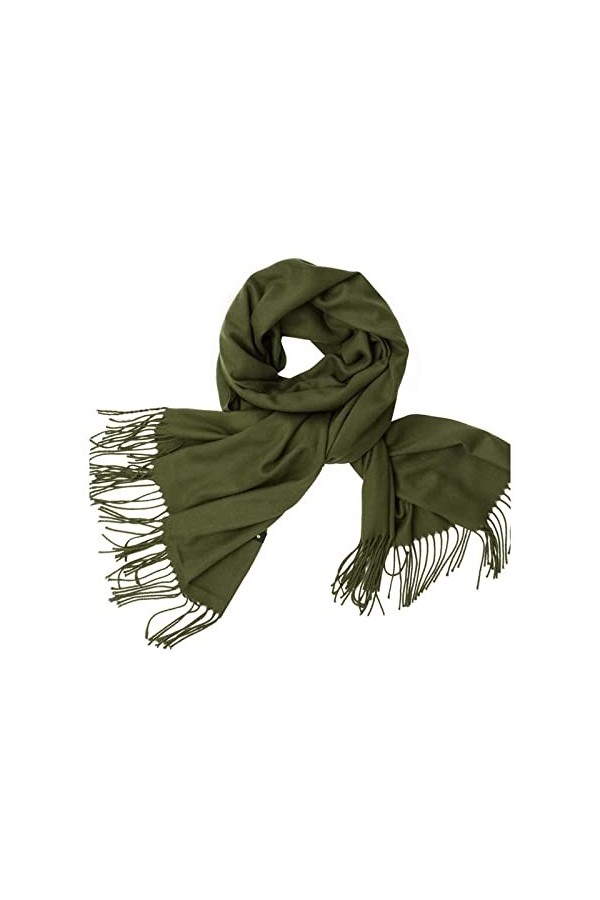 Musihy Chale Femme Pashmina, Écharpe Femme Chameau Frange Solide 200X70cm Idée Cadeau Rigolo