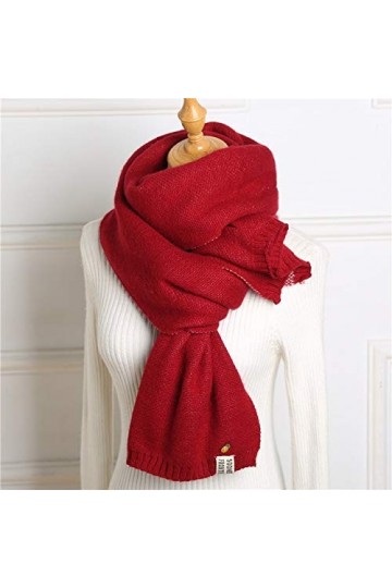 TOSISZ Hiver Doux Chaud Écharpe en Cachemire pour Femmes Écharpes Hiver Poncho Noir Hommes Écharpes en Cachemire Femme Châle 