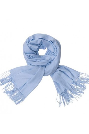YAOMEI Unisex Femme Pashmina Echarpe Foulards, 2020 Femme Léger et doux Vintage Hiver La Châles Etoles écharpe Bleu ciel 
