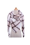 SDFW Femmes Tricot Hiver Écharpe Cachemire Pashmina Femme Plaid Chaud Triangle Écharpes Couverture Châles Bandana Wraps