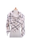 SDFW Écharpe en Cachemire pour Femme ࠠ&nbsp;Carreaux écharpes dhiver Chaudes Dame Pashmina&nbsp;&nbsp;&nbsp;Triangle en Tricot châles écharpes H