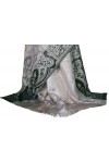 GFM® Écharpe châle style pashmina en plumes cachemire floral FRL4 , S1-2056-ch-silver Paisley, L