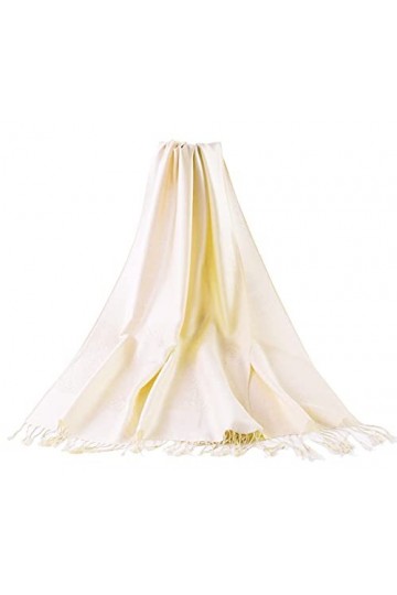 Signare Pashmina Châles et écharpes pour femmes, crème, M