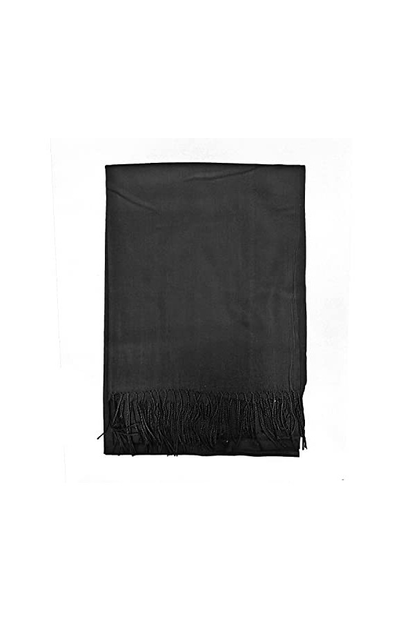 Desert Dress Pashmina Châle dhiver pour femme Écharpe chaude pour mariage homme femme écharpe école hijab FBA, Noir , taille