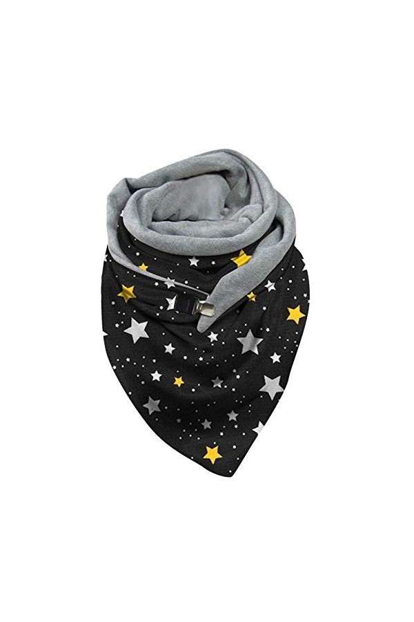 MILAX Écharpe pour femme Herbests - Triangle - Pour femme - Triangle - Avec bouton - Pour femme, AA-E, taille unique