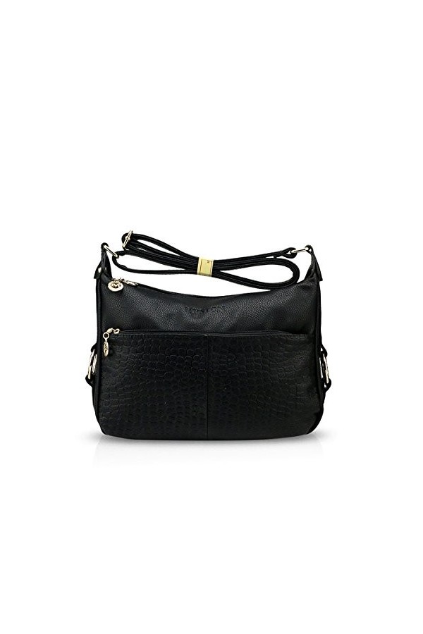 NICOLE&DORIS Mode Femmes Sacs à main Sac dépaule Messenger Sac bandoulière PU Bleu