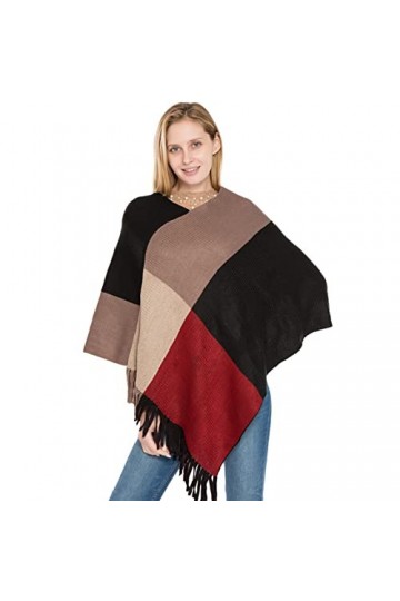 Générique Femme Echarpe Hiver Châle Poncho Élégant Écharpe Écharpe Triangle Jolis Cadeaux