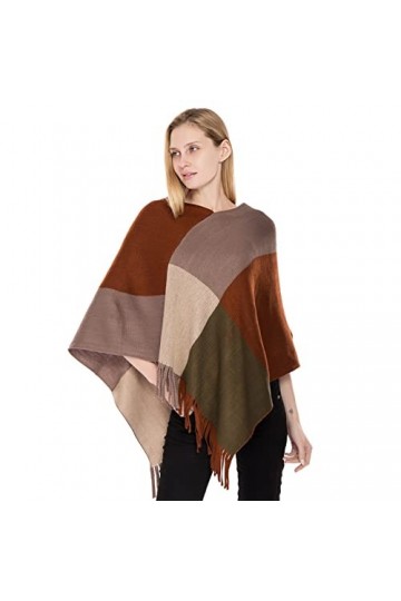 Générique Femme Echarpe Hiver Châle Poncho Élégant Écharpe Écharpe Triangle Jolis Cadeaux